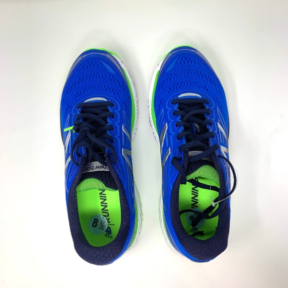 New Balance 880v7 Men's Blue Lime Running Shoes - Picture 4 of 8